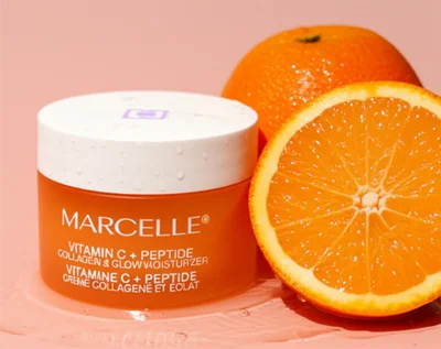 مرطوب‌کننده ویتامین C + پپتید کلاژن و درخشان‌کننده مارسل کانادا